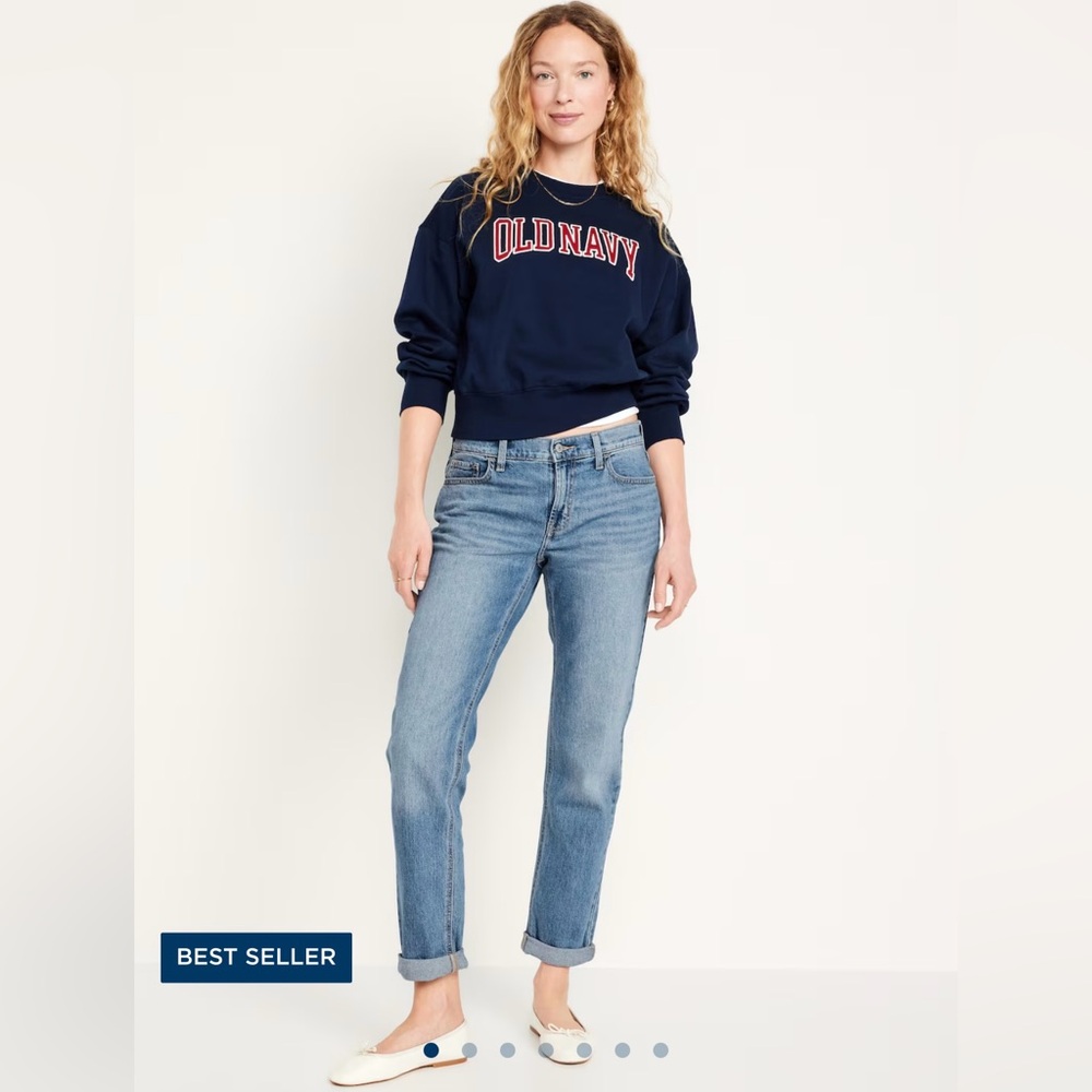 Old Navy Mid-Rise Wow Boyfriend Straight Women’s Jeans Size 6 Like New - Picture 2 of 15